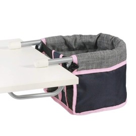 Bayer Chic 2000 735 26 Table Seat 60 cm Doll's High Chair, Melange Grey, Navy, Small