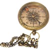 Be Strong and Courageous Engraved Compass with Wooden Box, Christian