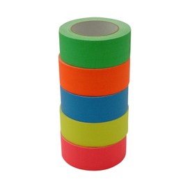 FindTape Gaffers Tape Multi-Pack: 2 in. x 75 ft. / Assorted (Fluorescent Blue, Fl. Green, Fl. Orange, Fl. Pink, Fl. Yellow)