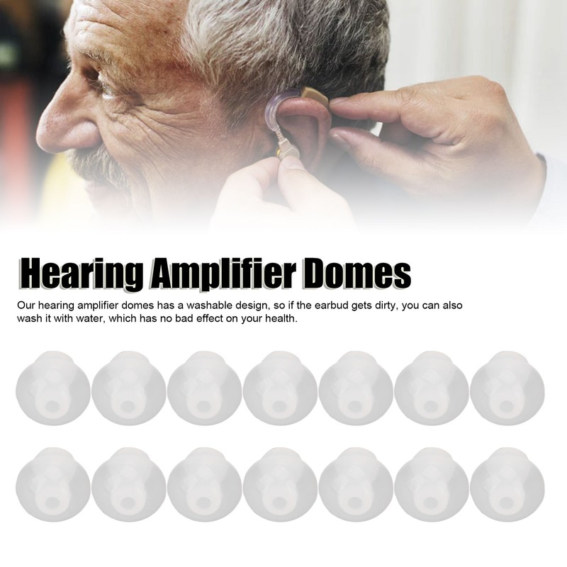 30pcs Hearing Amplifiers Eartips Soft Silicone White Accessories Replacement Earbud