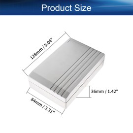 Heyiarbeit 1pcs Gray 5.12" x 3.15" x 1.38" ABS Plastic Junction Box Electronic Junction Project Box Enclosure Circuit Board Small Box