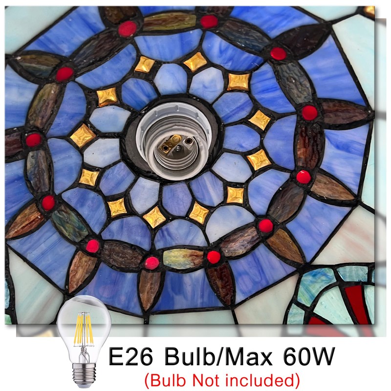 Capulina Tiffany Lamp Stained Glass Pendant Lights 12 Inches Wide