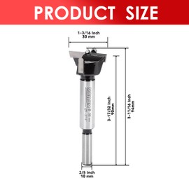 Mollom 1-3/16" (30mm) Forstner Drill Bit for Precise Woodworking with Durable YG8 Carbide Thickness of 2.0mm,This Hinge Cutter Tool is Ideal for Hard Wood, Plastic, Plywood