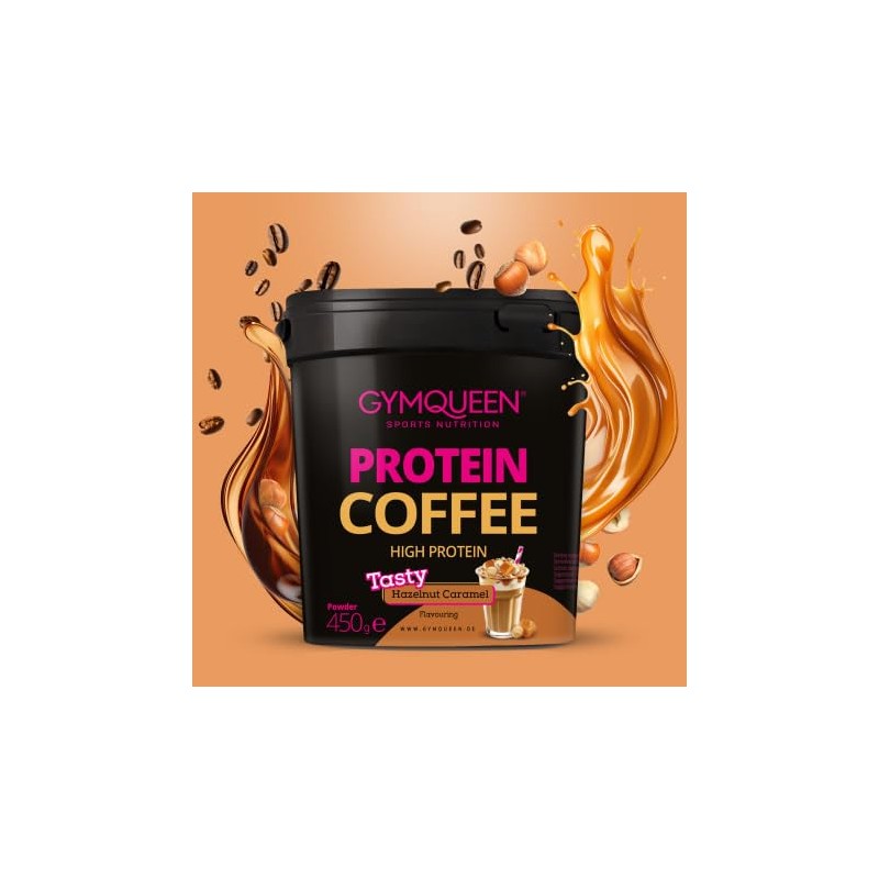 GymQueen GymQueen Proteinkaffee Hazelnut Caramel 450g, High-Protein Kaffee, 20g Eiwei?