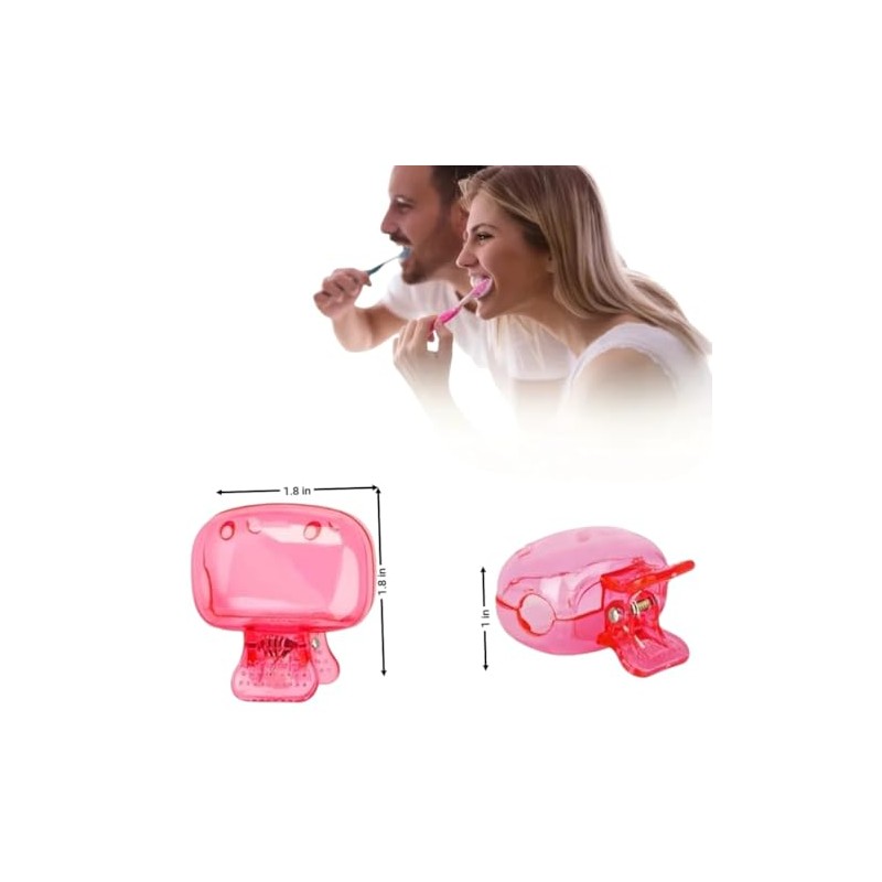 4 Pack Portable Toothbrush Head Protector, Protective Portable Plastic Clip's