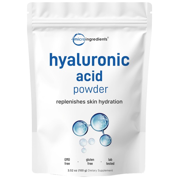 Micro Ingredients Hyaluronic Acid Serum Powder, 100 Grams | Low