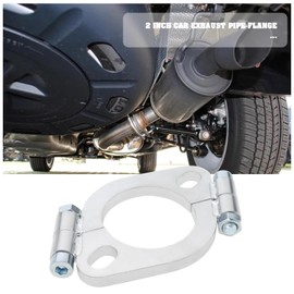 LT Easiyl 2 Inches Exhaust Pipe Flange Carbon Steel Exhaust Flange Flat Oval Exhaust Flange 51mm ID Exhaust Flange Replacement Auto Exhaust Pipe Accessories