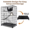 Homey Pet 51 Inch Cat Cages Indoor, Large 4-Tier Cat