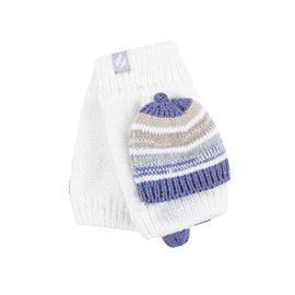 HEAT HOLDERS Ladies Converter Heatweaver Thermal Winter Warm Mitt Mitten Gloves (Cream/Dusted Lilac - Bronte)