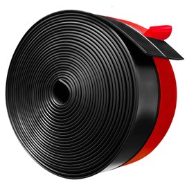 WEZKYLCG Weather Stripping Door Seal, Silicone Door Sweep Draft Stopper, Strong Adhesion Insulation Seal Strip, Draft Seal Tape for Doors Bottom, Sliding, Garage (Black, 2 Inch (W) x 20 Ft (L))