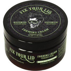 FIX YOUR LID, Crema Moldeadora, Fijación Media, Ideal para Hombres y Todo Tipo de Peinados, Brillo Medio, 3.75 Onzas
