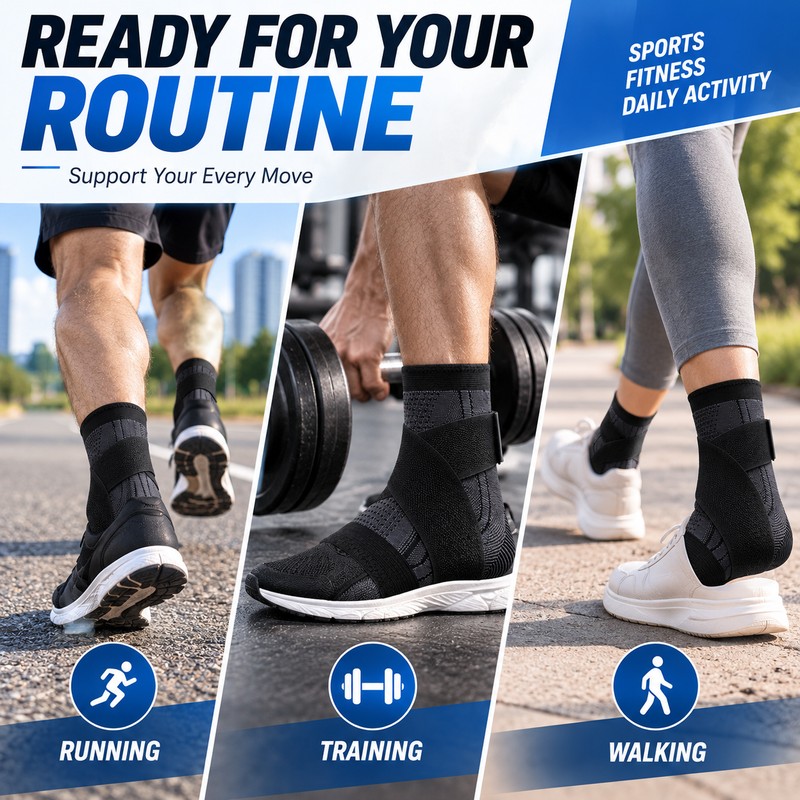 Adjustable Ankle Support Brace for Sports & Daily Wear –