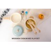 WoodenEdu Premium Toddler Play Kitchen Toys, Wooden Kitchen Utensils, Accessories