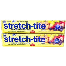 Stretch-Tite Premium Plastic Food Wrap 2 Pack x 500 Sq. Ft