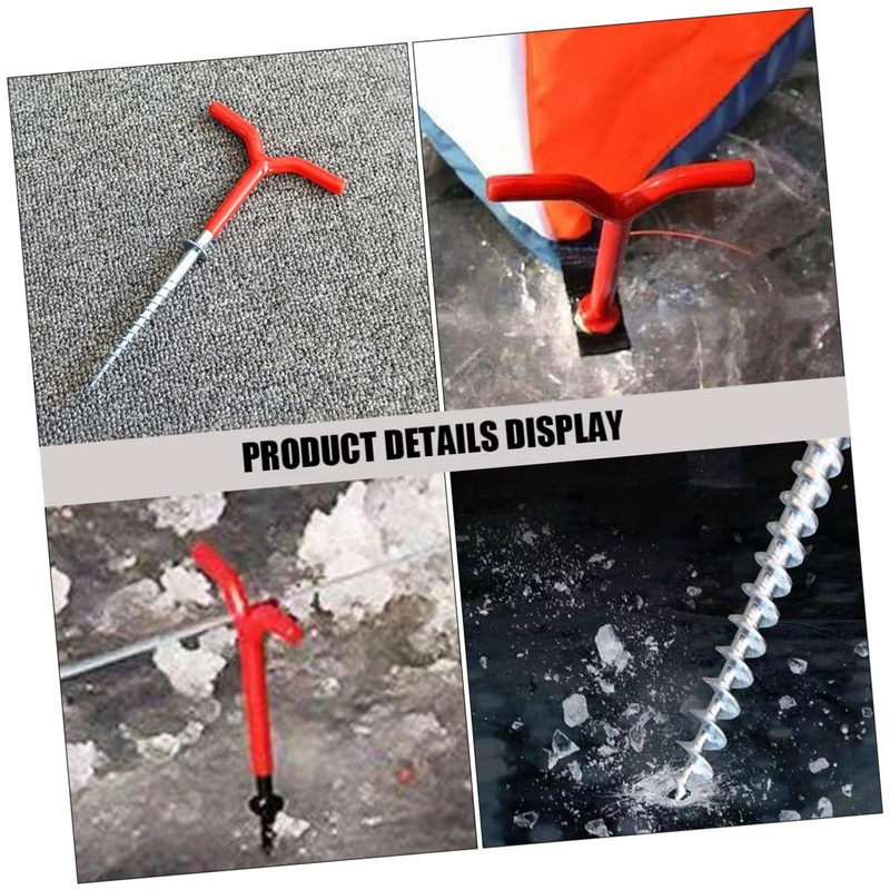 Totority 4Pcs Spiral Camping Stake Durable Ground Nails for Tents
