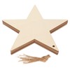 8Pcs Wooden Star Ornaments Blank Unfinished Small Christmas Tree Hanging