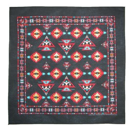 CTM® Apache Southwest Print Bandana, Black