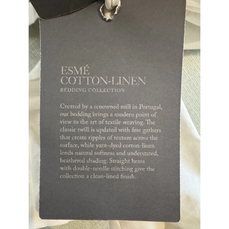 Restoration Hardware RH Restoration hardware ESMÉ COTTON-LINEN KING SHAM twilit
