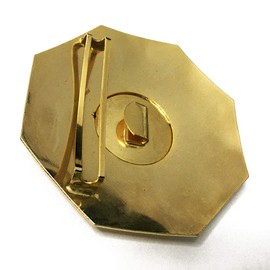eJoyce Vintage Octagon Metal Belt Buckle, Vintage Fashion Jewelry by 1 pc, 2-7/8'' x 2-7/8", LT-5517 (Gold)