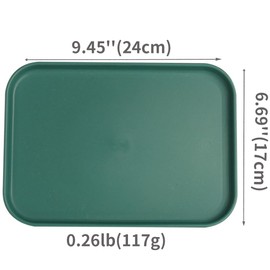 ZenRich Plastic Fast Food Trays Bulk Colorful Restaurant Serving Trays Cafeteria Tray Rectangular Trays Plastic Serving Platter Grill Tray for Kitchen Restaurant Coffee, 9.45 * 6.69,