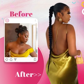 Benehair Braids Extensions, Jumbo Synthetic Hair for Braiding, Box Braids, Hair Extension for Braiding, Red Hair Braids Extension for Women, Girls, Red, 60 cm