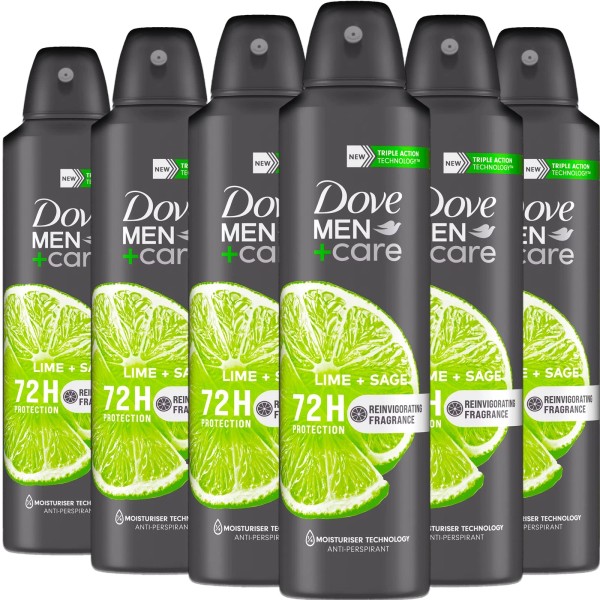 Dove 6 Pack Dove Men + Care Antiperspirant Deodorant Spray