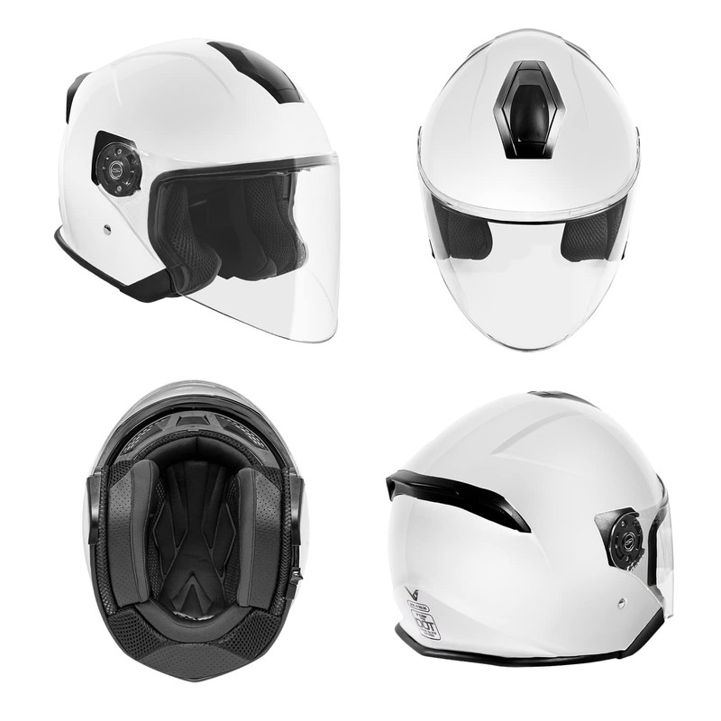 VCAN V88 3/4 Open Face Motorcycle Scooter Helmet ECE &