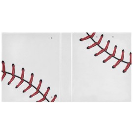 Moudou Baseball 3 Ring Binder 1 Pack, 1.5 Inch Clear View Round Ring Binder with Clipboard for Office Supplies
