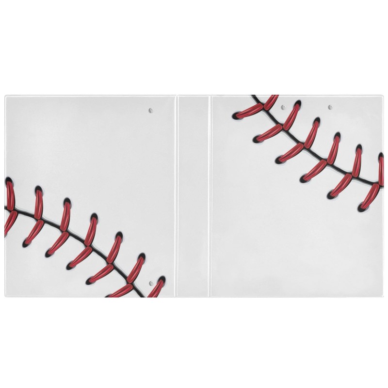 Moudou Baseball 3 Ring Binder 1 Pack, 1.5 Inch Clear