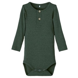 NAME IT Baby Boys' Nbmkab LS Body Noos, Pine grove/detail: melange
