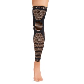 Collections Etc Copper-Infused Full-Length Leg Compression Sleeve