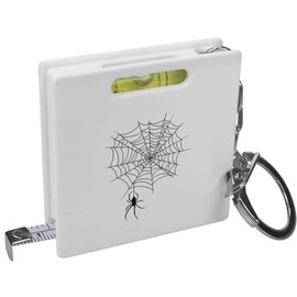 'Creepy Spiderweb' Keyring Tape Measure/Spirit Level Tool (KM00041749)