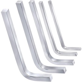 Lekgavd 5pcs L Shaped Square Head Wrench Set, 3/4/5/6/7 mm, Chromium Vanadium Steel Allen Wrench for Pocket Hole Screws
