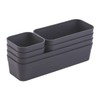 1x Drawer Organiser Set, Storage Box, One-Piece, Adjustable, Anthracite