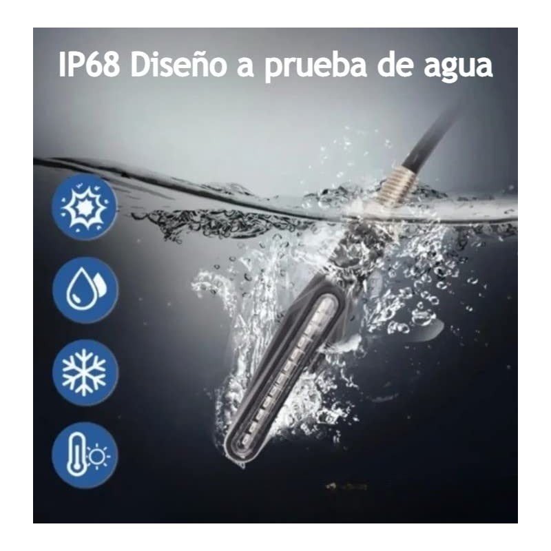 Direccionales Led Motocicleta Moto Secuencial Indicador Intermitente Luces 4pz (Rojo)