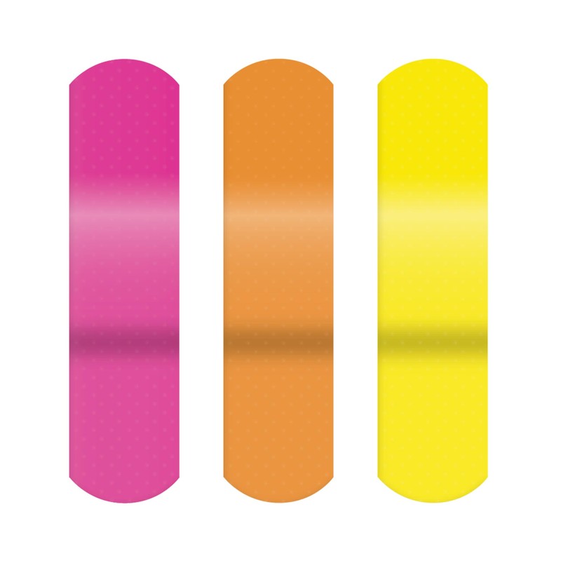 Dukal Design Series Neon Adhesive Bandages with Stat Strip® Technology,