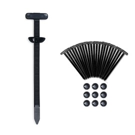 Heavy Duty Nylon Cable Tie Buckles, Self-Locking Push-Mount Car Fasteners for Bumper, Fender, Splash Shield & Underbody - DIY Repairs (50PCS, UV Resistant, PA66+HS)