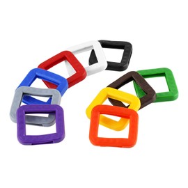 van den Heuvel van den Heuvel | 10 Kunststoff Schlüsselkennringe | Schlüsselkappen für eckige Schlüssel zur Schlüsselorganisation | bunt gemischt | Made in Germany