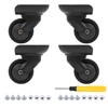 2 Pair Replacement Wheels for Luggage 360 Swivel Suitcase Casters