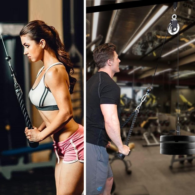 LAPONO Nylon Triceps Rope, Power Station Triceps Rope Pull Down