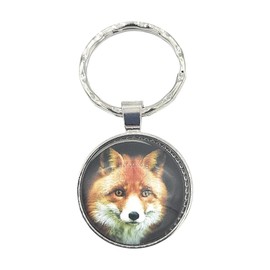Promotech Smart Fox Keyring - Flat Epoxy Resin Metal Keyring Decorative Pendant for Kids and Adults, Sturdy and Stylish, brown