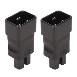 2pcs IEC320 C20 to IEC320 C15 Power Adapter Professional Standard Copper Computer Power Adapter