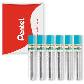 Pentel Super Hi-Polymer Mechanical Refill Leads - for Automatic/Mechanical Pencils - in Pillow Packaging (0.7mm HB, Pack of 6)