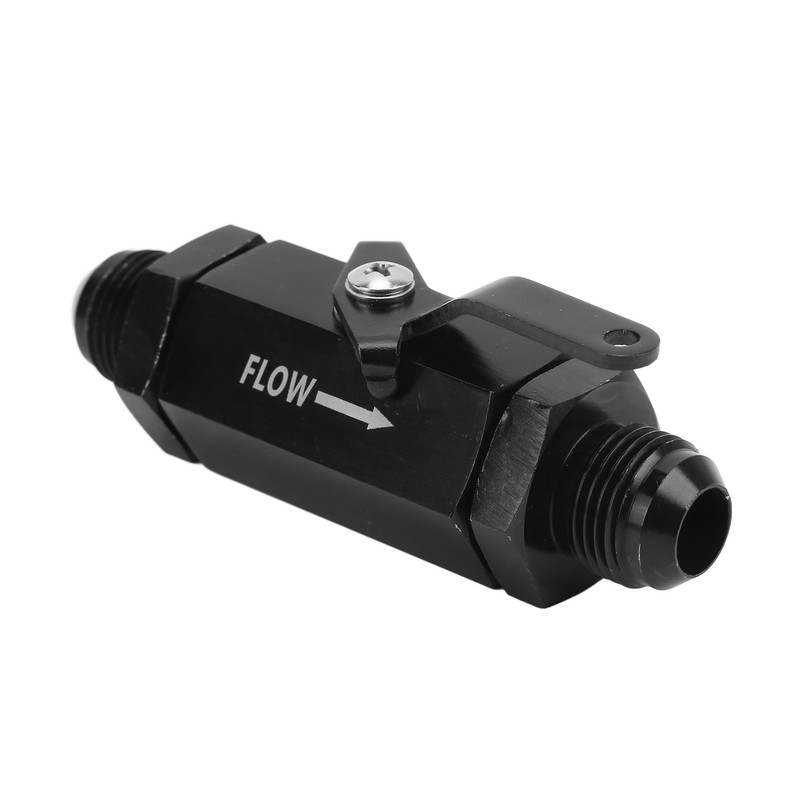 Fuel Shut Off Check Valve 6061 Aluminum Alloy Black Anodized