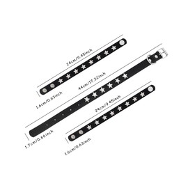 Manfnee PU Leather Studded Choker Bracelet Punk Rock Spike Rivet Collar Necalce Wristband Cuff