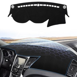 Sunsdrew Dash Cover for Hyundai Sonata 2011 2012 2013 2014 Dashboard Cover Mat for Sonata Suede Dash Mat Accessories Sun Shade Nonslip Mesh Protector No Glare