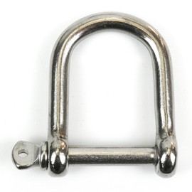 DAUMLINK® Aisi 316 A4 Stainless Steel D-Shackles Wide (Pack of 2) for Connecting Chains or Tamps to Eyelets (6 mm)