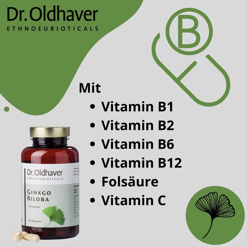 Dr. Oldhaver Gingko Biloba + Vitamins (120 Capsules) - High-Quality