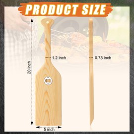 Jetec Wooden Grill Scraper with Bottle Opener 20 Inch Heavy-Duty Wooden Grill Scraper Anti-Slip Handle Design is More Suitable for Grasping