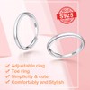 PROSILVER Women Rings Silver Solid 925 Sterling Hand Rings Open